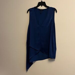 BCBGMaxAzria Blue Asymmetrical Blouse